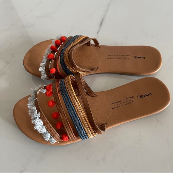 George Slip on Beach Sandals BP Abby Look alike Size 7.5 - Picture 3 of 7